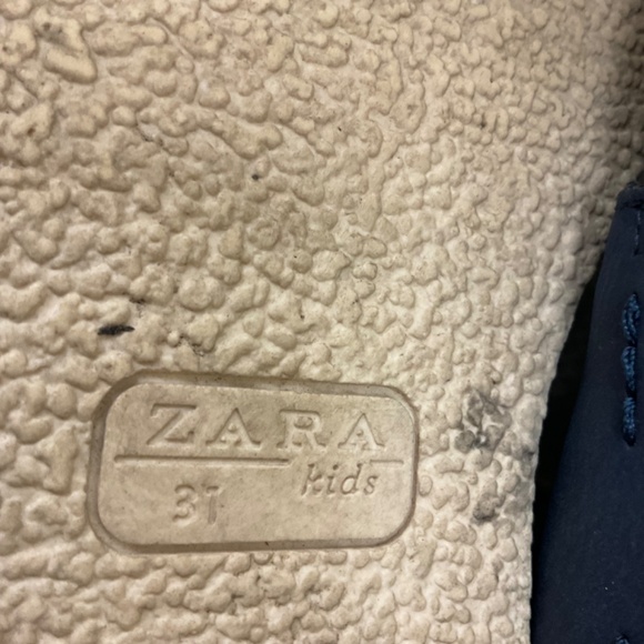 Zara Kid Boys Oxford Lace Up Shoes Blue Sz 4/5 EUR Sz 37 READ - Picture 9 of 9